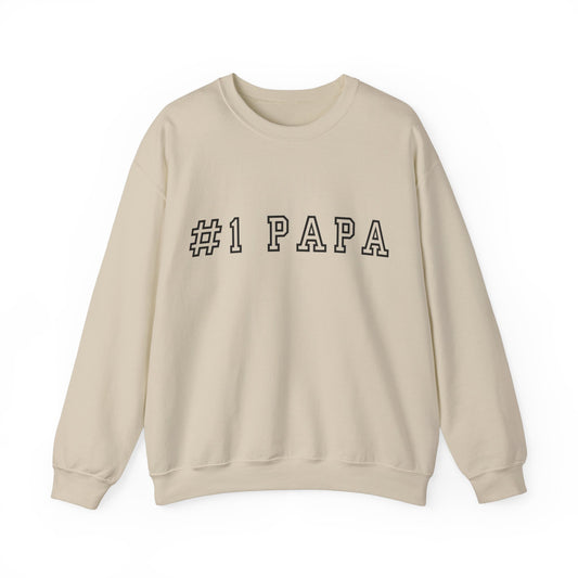 #1 Papa Crewneck Sweatshirt