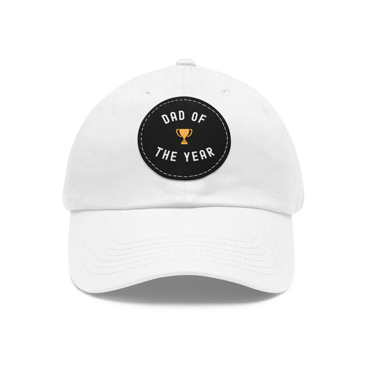 Dad of the Year Hat with Leather Patch